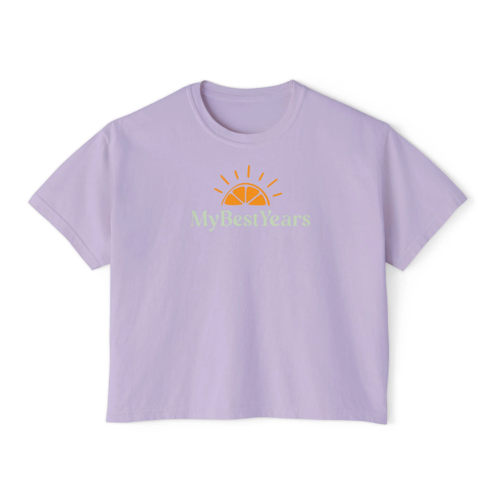 My Best Years Sunrise Logo graphic tee | Boxy Crop Shirt - Image 36