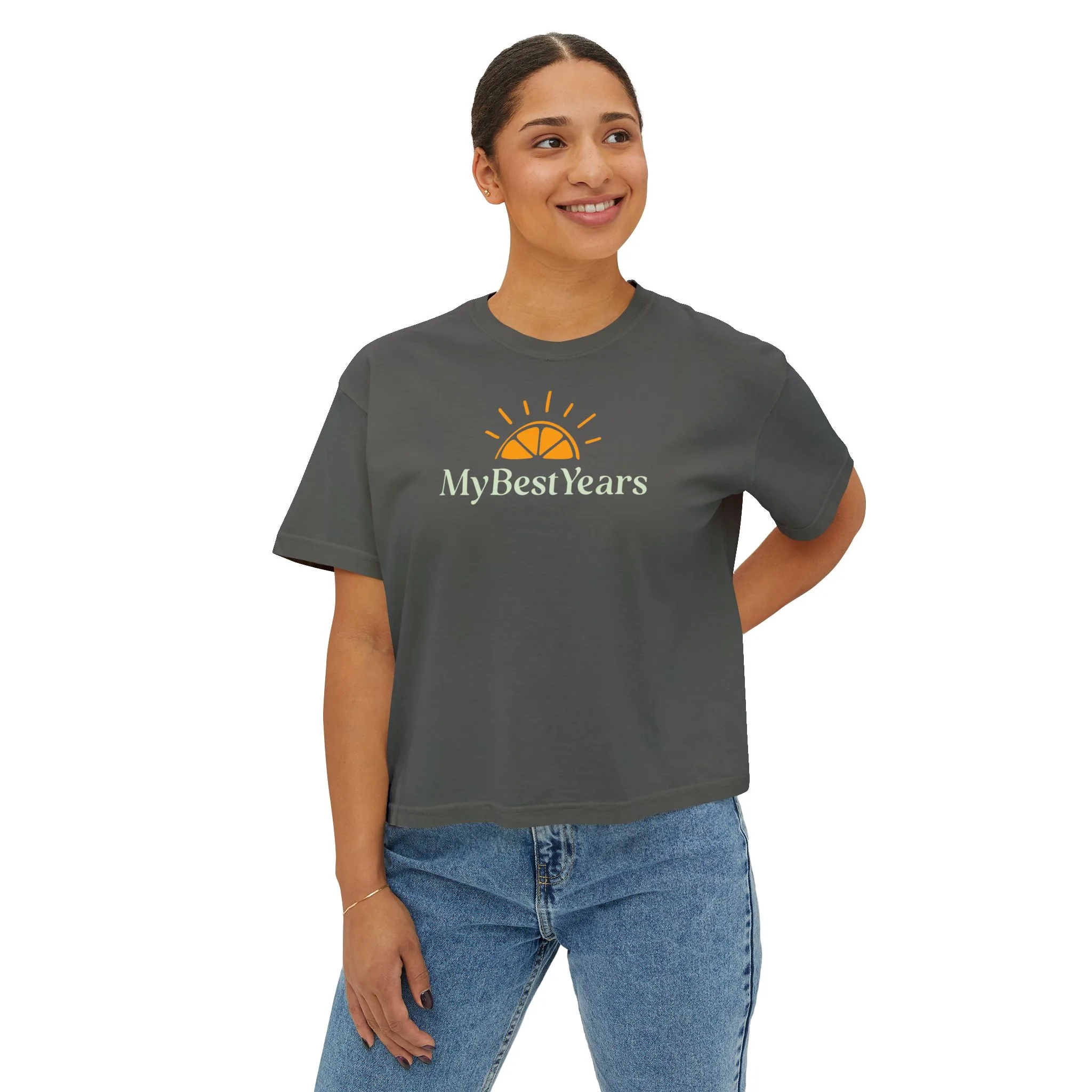My Best Years Sunrise Logo graphic tee | Boxy Crop Shirt - Image 28