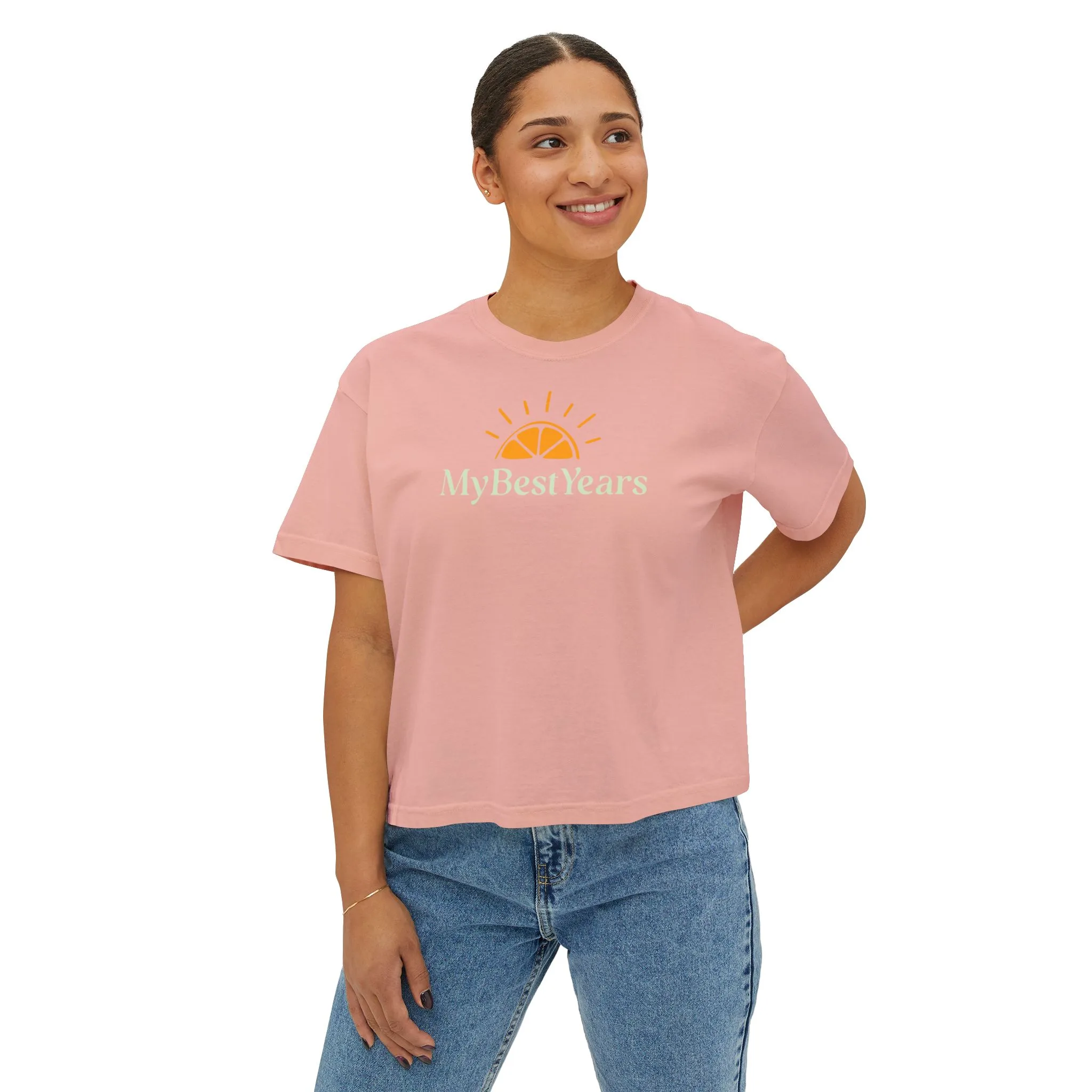 My Best Years Sunrise Logo graphic tee | Boxy Crop Shirt - Image 18