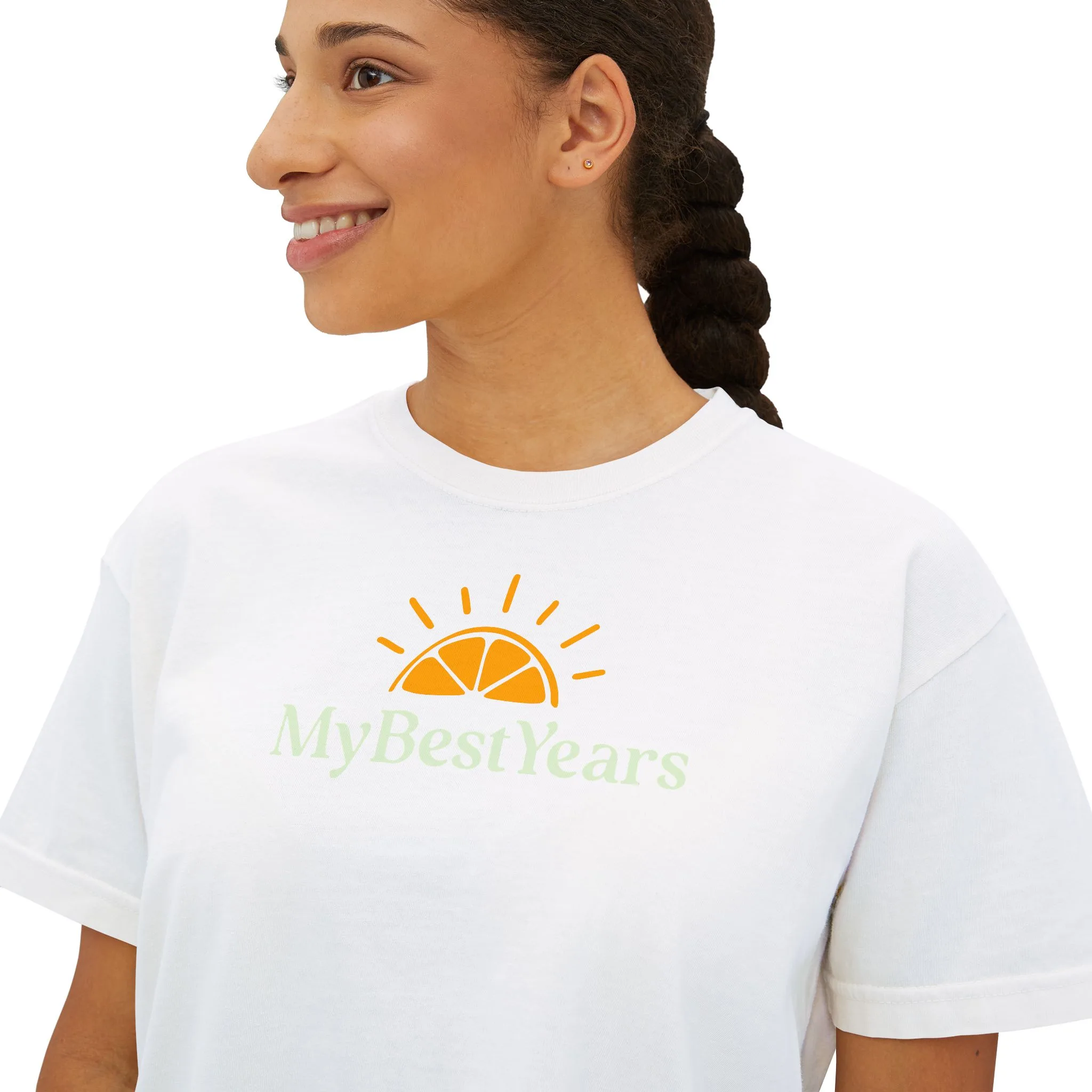 My Best Years Sunrise Logo graphic tee | Boxy Crop Shirt - Image 7