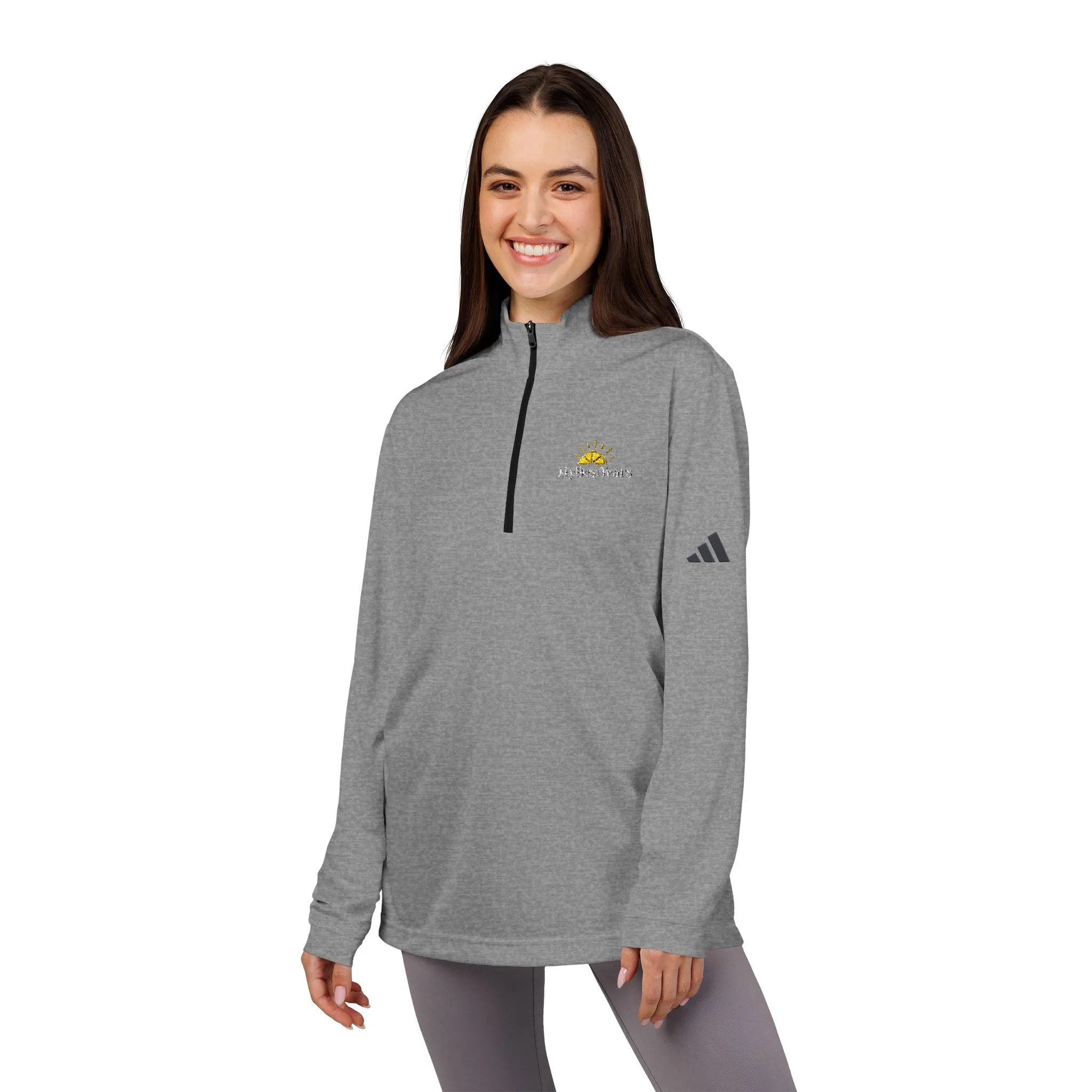 My Best Years Sunshine Logo Adidas Quarter-Zip Pullover | Embroidered Chest Design - Image 3
