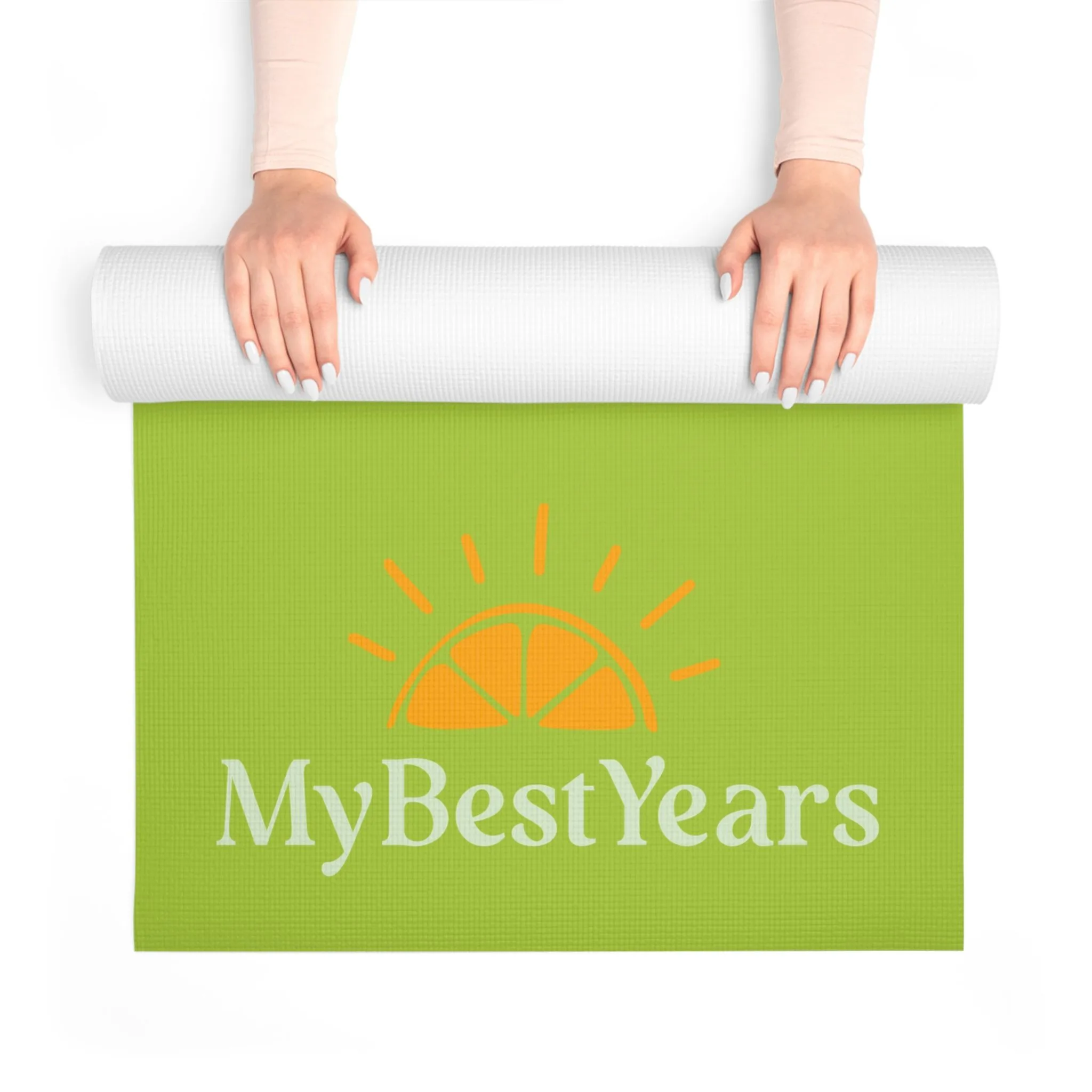 My Best Years Foam Exercise Mat, Green Non-Slip - Image 3