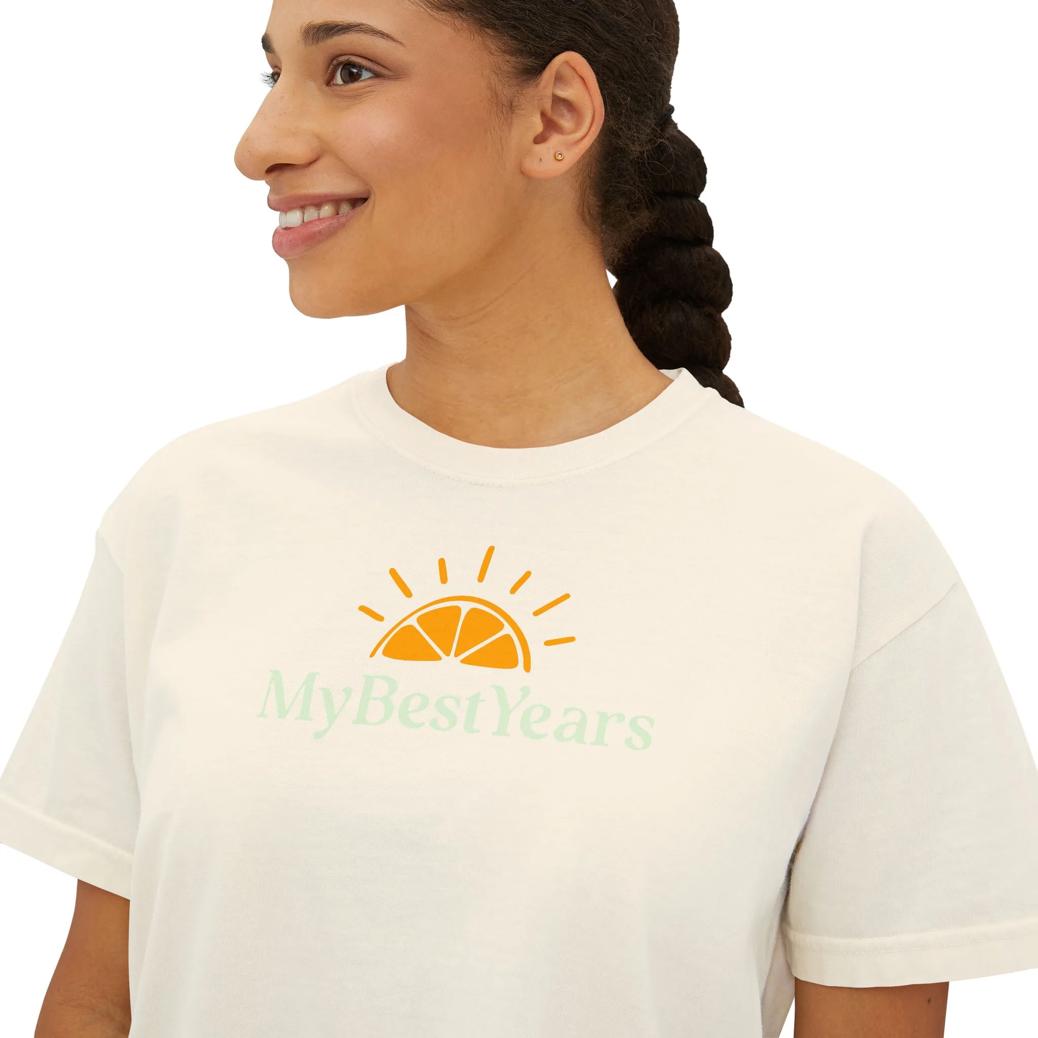 My Best Years Sunrise Logo graphic tee | Boxy Crop Shirt - Image 12