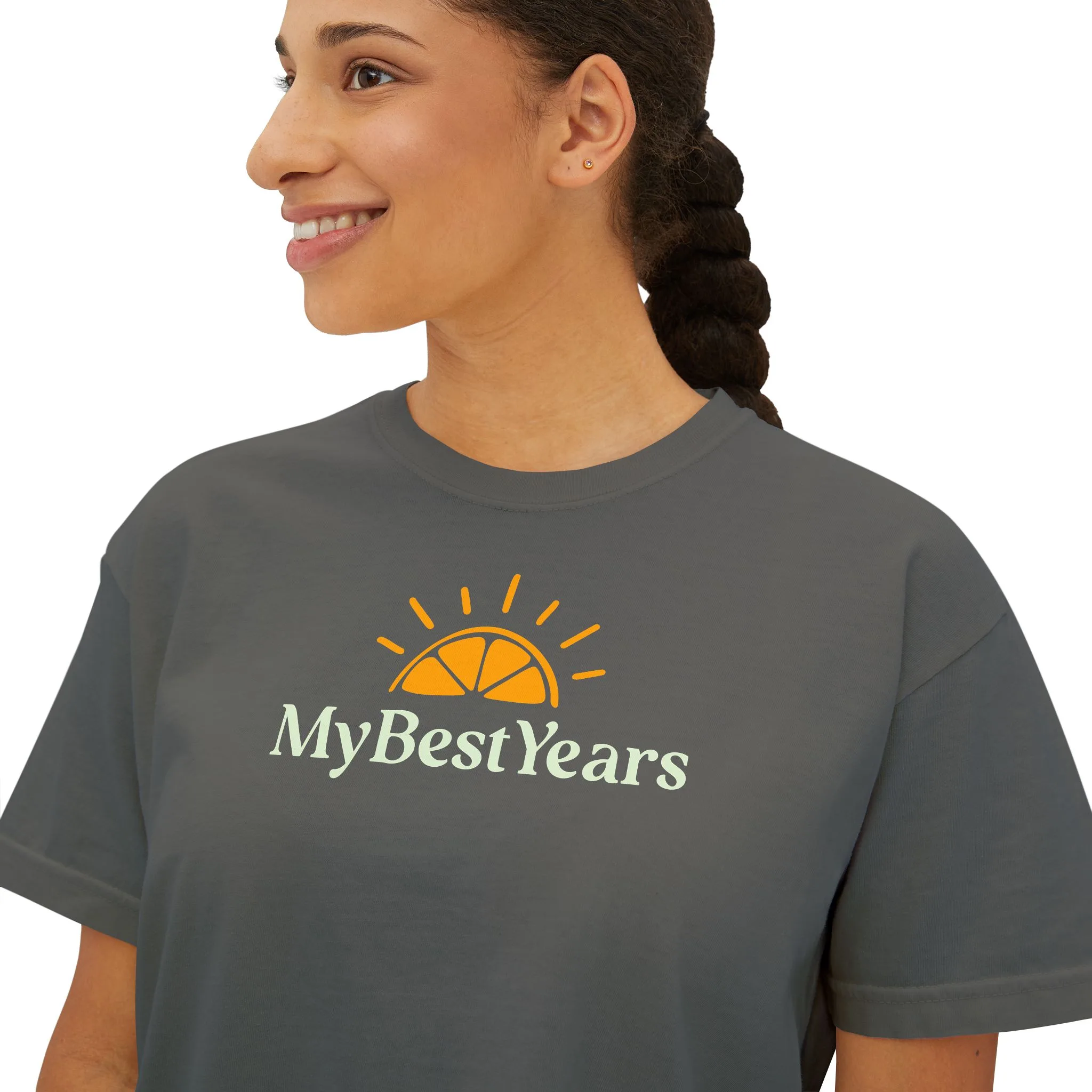 My Best Years Sunrise Logo graphic tee | Boxy Crop Shirt - Image 27